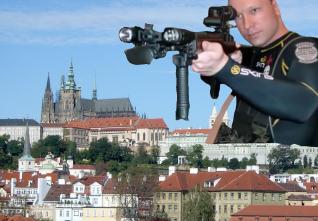 Breivik - Praha, koláž