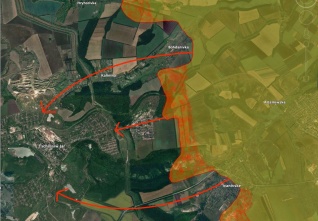 ilustrace mapa bojiště