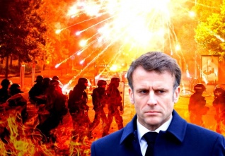 macron boure ilustrace