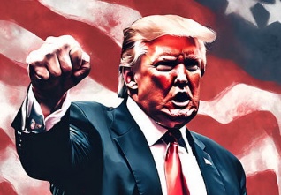 trump ilustrace 25c