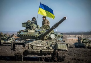 ukrajina tank  vlajka
