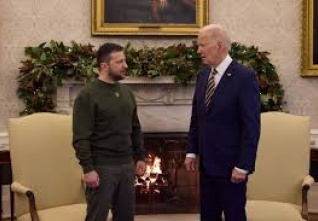 zelenskyj biden ilustrace